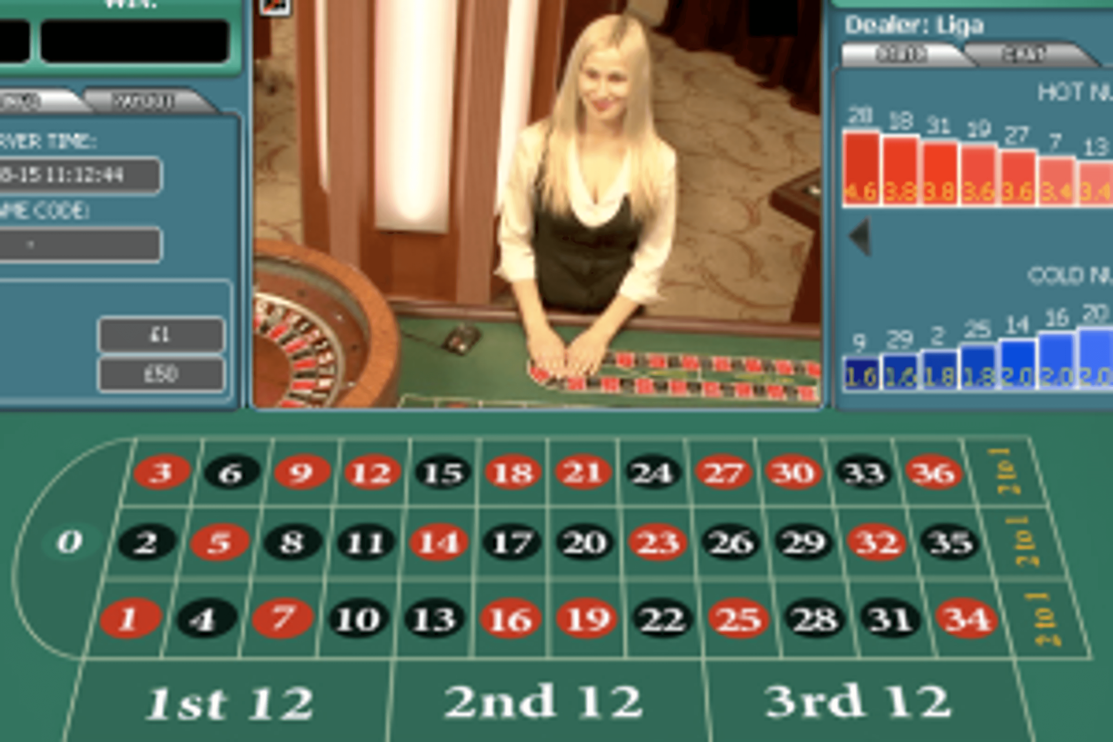 Lemozione Unica Della Roulette Dal Vivo